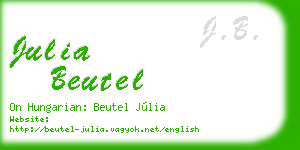 julia beutel business card